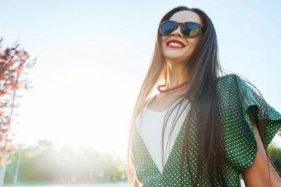 woman smiling